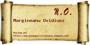 Margineanu Ovidiusz névjegykártya